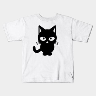 Cute black cat Kids T-Shirt